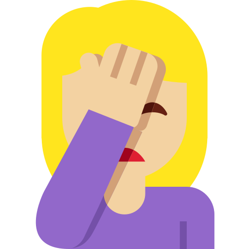 Sich An Den Kopf Fassende Frau: Medium Til Lys Teint für Twitter (X) Twemoji 15.0.3