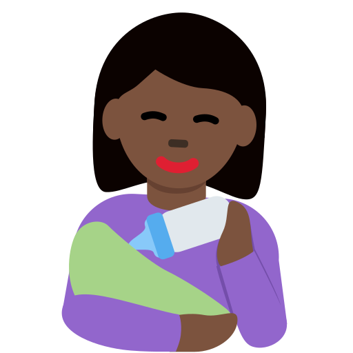 Femme Allaitant Un Bébé: Peau Foncée pour Twitter (X) Twemoji 15.0.3