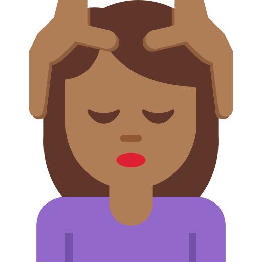 Wanita dipijat: warna kulit gelap-sedang untuk Twitter (X) Twemoji 15.0.3