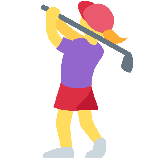 गोल्फ़ खेलती महिला Twitter (X) Twemoji 15.0.3 के लिए