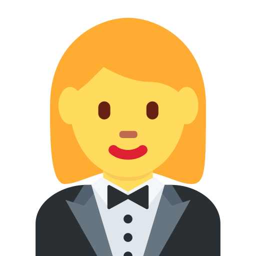 Woman in Tuxedo for Twitter (X) Twemoji 15.0.3