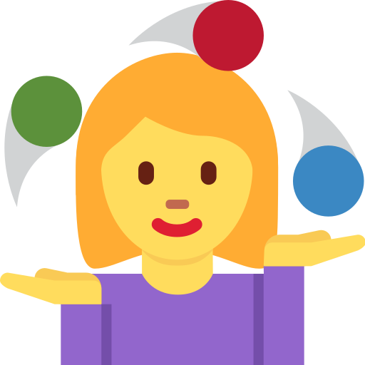 Wanita menjugel untuk Twitter (X) Twemoji 15.0.3
