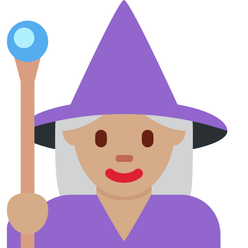 Kobieta mag: karnacja średnia dla Twitter (X) Twemoji 15.0.3