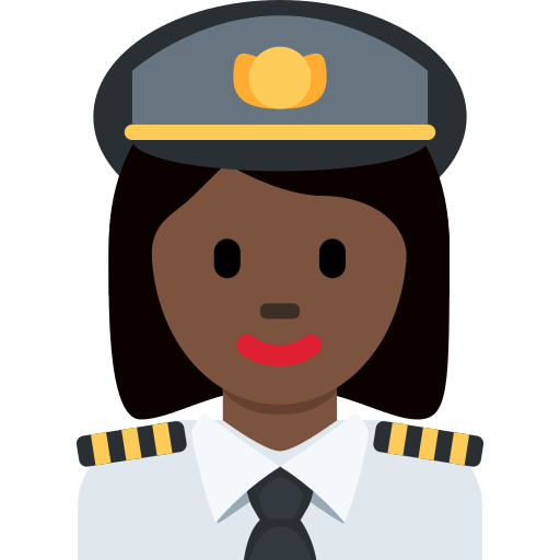 Pilote: donkere huidskleur voor Twitter (X) Twemoji 15.0.3