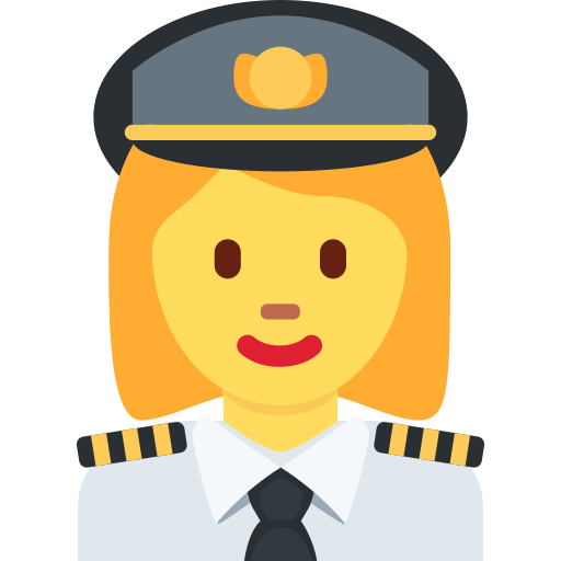 Žena pilotka pro Twitter (X) Twemoji 15.0.3