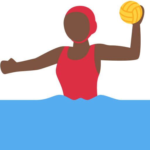 Joueuse De Water-Polo: Peau Foncée pour Twitter (X) Twemoji 15.0.3