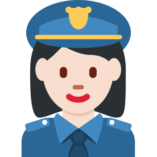 Kadın polis memuru: açık cilt tonu için Twitter (X) Twemoji 15.0.3