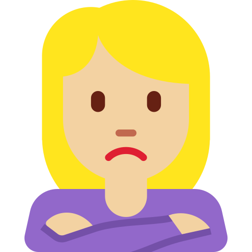 Người phụ nữ bĩu môi: màu da sáng trung bình cho Twitter (X) Twemoji 15.0.3