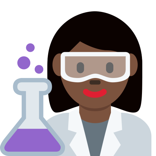 महिला वैज्ञानिक: साँवली त्वचा Twitter (X) Twemoji 15.0.3 के लिए