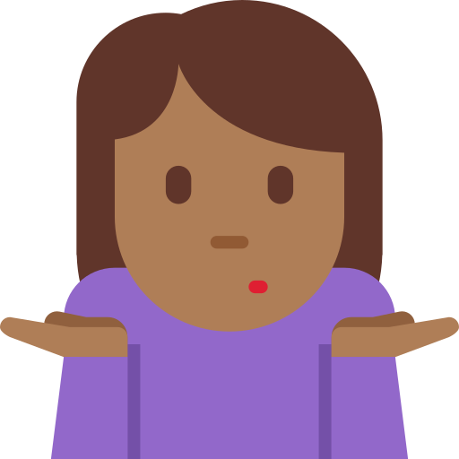 Femme Qui Hausse Les Épaules: Peau Mate pour Twitter (X) Twemoji 15.0.3