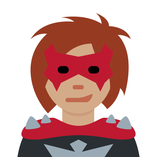 Kvinnelig superskurk: hudtype 4 for Twitter (X) Twemoji 15.0.3