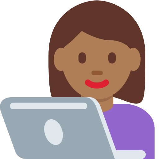 عالِمة تكنولوجيا: بشرة بلون معتدل مائل للغامق لـ Twitter (X) Twemoji 15.0.3