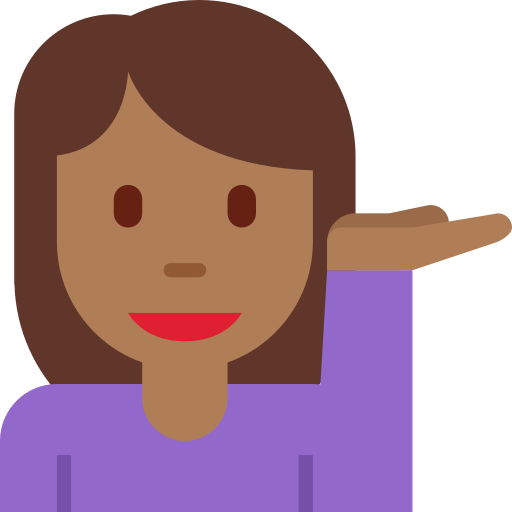 Donna Al Punto Informazioni: Carnagione Abbastanza Scura per Twitter (X) Twemoji 15.0.3