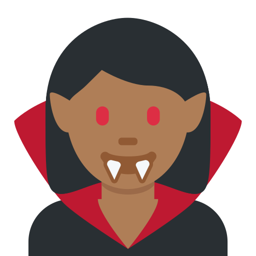 Vampira: Carnagione Abbastanza Scura per Twitter (X) Twemoji 15.0.3
