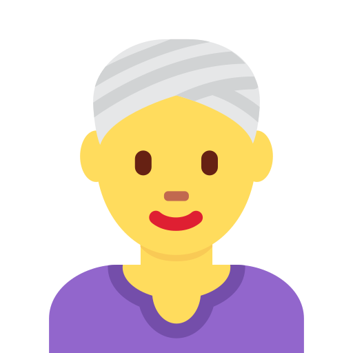 Wanita berserban untuk Twitter (X) Twemoji 15.0.3