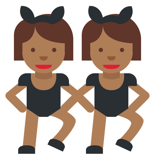 Persone con orecchie da coniglio, tipo 5 per Twitter (X) Twemoji 2.2.2