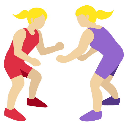 Lluita lliure femenina, tipus 3 per Twitter (X) Twemoji 2.2.2