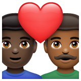 Par med hjerte: mand, mand, mørk teint og medium til mørk teint for WhatsApp 2.25.1.75