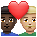 Coppia Con Cuore: Uomo, Uomo, Carnagione Scura, Carnagione Abbastanza Chiara per WhatsApp 2.25.1.75