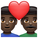 Par med hjerte: mand, mand og mørk teint for WhatsApp 2.25.1.75