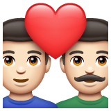 Casal Apaixonado: Homem, Homem, Pele Clara para WhatsApp 2.25.1.75