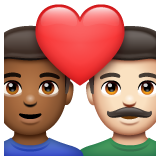 Coppia Con Cuore: Uomo, Uomo, Carnagione Abbastanza Scura, Carnagione Chiara per WhatsApp 2.25.1.75