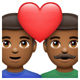 Pár se srdcem: Muž, Muž, Středně tmavý odstín pleti pro WhatsApp 2.25.1.75