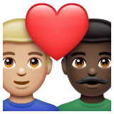 Coppia Con Cuore: Uomo, Uomo, Carnagione Abbastanza Chiara, Carnagione Scura per WhatsApp 2.25.1.75