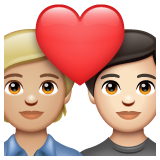 Para z sercem: dorosły, dorosły, karnacja średnio jasna i karnacja jasna dla WhatsApp 2.25.1.75
