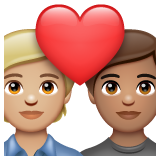 Pár se srdcem: Osoba, Osoba, Středně světlý odstín pleti, Střední odstín pleti pro WhatsApp 2.25.1.75