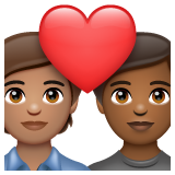 Par med hjerte: voksen, voksen, medium teint og medium til mørk teint for WhatsApp 2.25.1.75