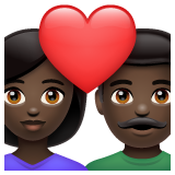 Pár se srdcem: Žena, muž, tmavý odstín pleti pro WhatsApp 2.25.1.75