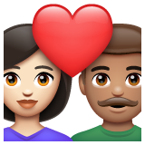 Couple Avec Cœur: Femme, Homme, Peau Claire, Peau Légèrement Mate pour WhatsApp 2.25.1.75