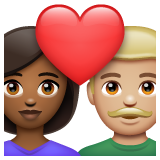 Cuplu cu inimă: Femeie, Bărbat, ten mediu-închis, ten mediu-deschis pentru WhatsApp 2.25.1.75