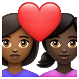 Pár se srdcem: Žena, Žena, Středně tmavý odstín pleti, Tmavý odstín pleti pro WhatsApp 2.25.1.75