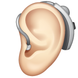 Øre med høreapparat: lys teint for WhatsApp 2.25.1.75