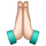 Složené ruce: Světlý odstín pleti pro WhatsApp 2.25.1.75