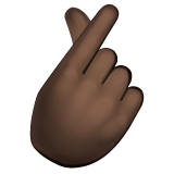 Mano Con Indice E Pollice Incrociati: Carnagione Scura per WhatsApp 2.25.1.75
