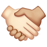Χειραψία: ανοιχτόχρωμος τόνος δέρματος, μεσαίος-ανοιχτόχρωμος τόνος δέρματος για WhatsApp 2.25.1.75