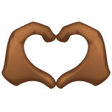 Mãos Em Coração: Pele Morena Escura para WhatsApp 2.25.1.75