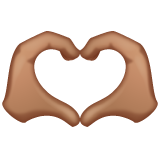 第做成心形的双手: 中等肤色号为第WhatsApp 2.25.1.75号