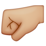 Puny de cara a l'esquerra: to de pell mig clar per WhatsApp 2.25.1.75