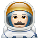 Erkek astronot: açık cilt tonu için WhatsApp 2.25.1.75