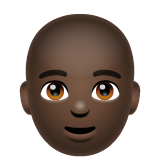 איש: גוון עור כהה, קירח עבור WhatsApp 2.25.1.75