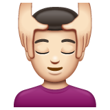 Pria dipijat kepalanya: warna kulit cerah untuk WhatsApp 2.25.1.75