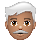 Muž: Střední odstín pleti, bílé vlasy pro WhatsApp 2.25.1.75