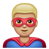 Manlig superhjälte: mellanljus hy för WhatsApp 2.25.1.75