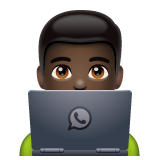 Erkek teknoloji uzmanı: koyu cilt tonu için WhatsApp 2.25.1.75