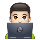 第男程序员: 较浅肤色号为第WhatsApp 2.25.1.75号