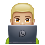 Άντρας τεχνολόγος: μεσαίος-ανοιχτόχρωμος τόνος δέρματος για WhatsApp 2.25.1.75